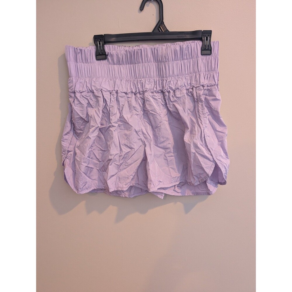 Obodos Women's XL Lilac Purple Workout Shorts Smocked Stretch Waist